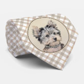 Cravate Yorkshire Terrier Puppy Peinture Chien original (Roulé)