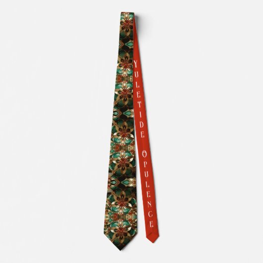 Cravate Yuletide Opulence : Threads dorés de Noël (Devant)