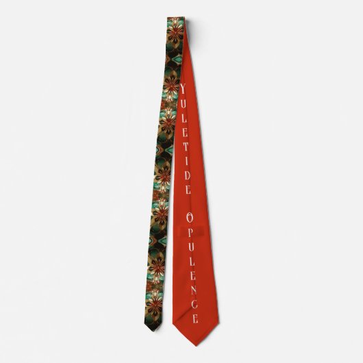 Cravate Yuletide Opulence : Threads dorés de Noël (Dos)