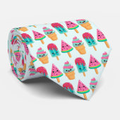 Cravate Yummy Ice Cream Trio Vibe été Motif (Roulé)