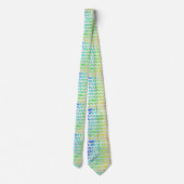 Cravate Zebra Chevron Rainbow et White Print (Dos)
