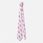 Cravate Zebra Hot Pink and White Silhouette (Devant)