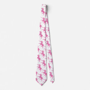 Cravate Zebra Hot Pink and White Silhouette