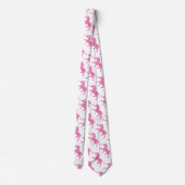 Cravate Zebra Hot Pink and White Silhouette (Dos)