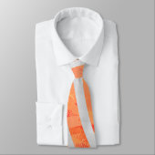 Cravate Zebra Monogram orange et blanc (Attaché)