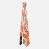 Cravate Zebra Monogram orange et blanc (Dos)