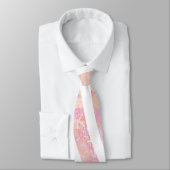Cravate Zebra Monogram rose et blanc (Attaché)