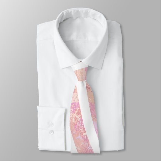 Cravate Zebra Monogram rose et blanc (Attaché)
