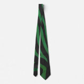 Cravate Zebra Monogramme noir et vert (Dos)