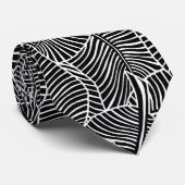 Cravate Zebra Palm Hawaiian Tropical - Noir (Roulé)