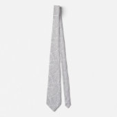 Cravate Zebra Palm Hawaiian Tropical - Silver Grey (Devant)