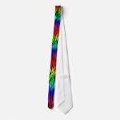 CRAVATE Zebra Print RAINBOW NEON RAVE (Dos)