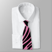 Cravate Zebra Print Rose (Attaché)