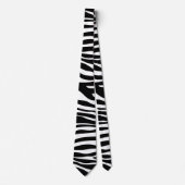 Cravate Zebra Print, Zebra Stripes, Noir Et Blanc (Devant)