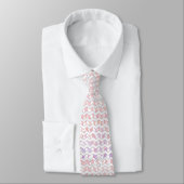 Cravate Zebra rose et blanc Chevron (Attaché)