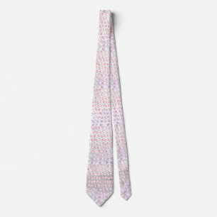 Cravate Zebra rose et blanc Chevron