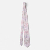 Cravate Zebra rose et blanc Chevron (Dos)
