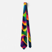 Cravate Zebra Strides Waves Rainbow Isométrique Motif (Devant)