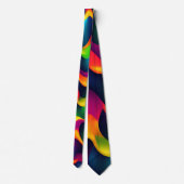 Cravate Zebra Strides Waves Rainbow Isométrique Motif (Dos)
