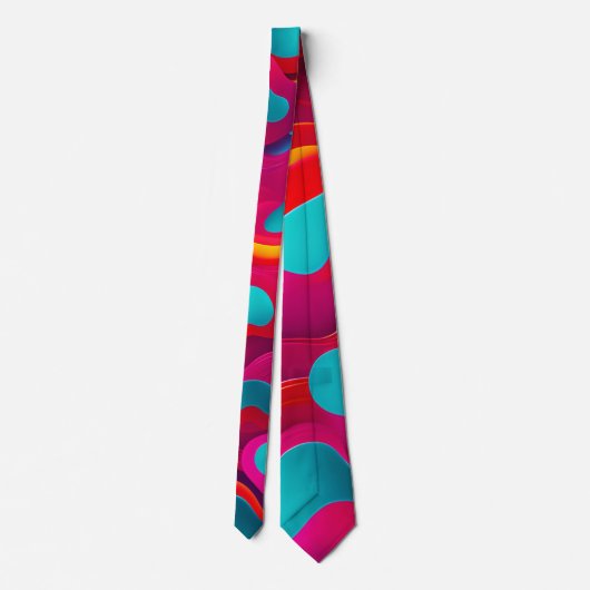 Cravate Zebra Strids vagues Motif arc-en-ciel de la Marine (Dos)