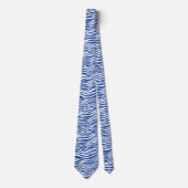 CRAVATE ZEBRA STRIPE BLEU (Devant)