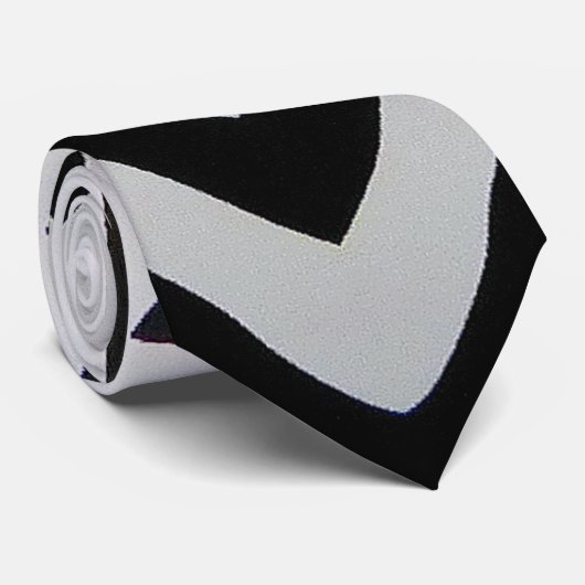 CRAVATE ZEBRA STRIPES ABSTRAITES (Roulé)
