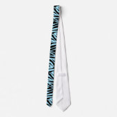 Cravate Zèbre bleu-clair et noir (Dos)