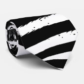 Cravate Zèbre noir et blanc (Roulé)