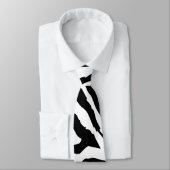 Cravate Zèbre noir et blanc (Attaché)