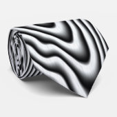 Cravate zèbre noir et blanc (Roulé)