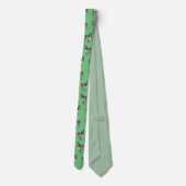 Cravate Zèbres Moderne Style Motif Faune Vert Clair (Dos)