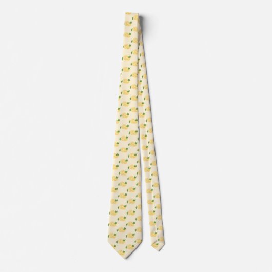 Cravate Zesty Lemon sur arrière - plan beige (Devant)
