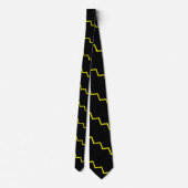 Cravate Zig Zag Jaune (Dos)