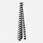 Cravate Zig Zag Motif noir et blanc Lightning (Devant)