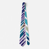 Cravate Zig Zagging pastel Vertical Green Retro Motif (Devant)