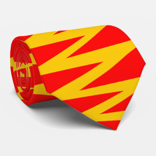 Cravate Zigzag - Ambre en rouge