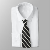 CRAVATE ZIGZAG BLANC NOIR ILLUSIONS ZIG ZAG DIGIT OPTIQUE (Attaché)