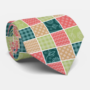 Cravate Zigzag, Chevron, En vichy, Pois, Patchwork