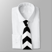 Cravate Zigzag Chevron Noir Et Blanc (Attaché)