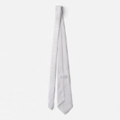 Cravate zigzag design motif gris pâle et blanc mariage (Dos)
