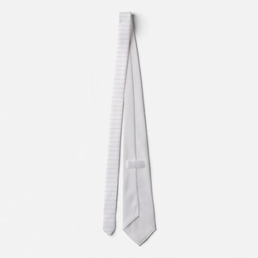 Cravate zigzag design motif gris pâle et blanc mariage (Dos)