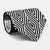 Cravate Zigzag Diamond Chevron motif tribal (Roulé)