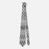 Cravate Zigzag Motif noir et blanc (Devant)