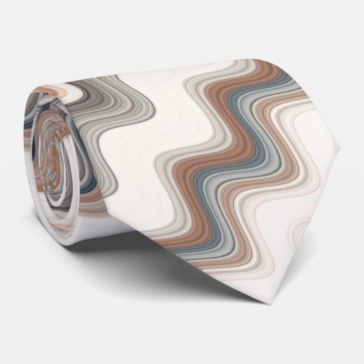 Cravate Zigzag Multicolor Motif (Roulé)