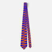 Cravate Zigzag - Orange sur Blue 0000FF (Devant)
