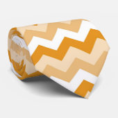 Cravate Zigzag (oranje en wit) (Roulé)