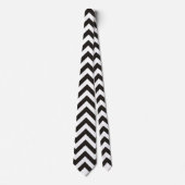 Cravate ZIGZAG pattern - black + your background & ideas (Devant)