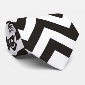 Cravate ZIGZAG pattern - black + your background & ideas (Roulé)
