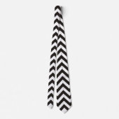 Cravate ZIGZAG pattern - black + your background & ideas (Dos)