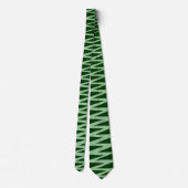 Cravate Zigzag - Vert fané sur Vert foncé 003300 (Dos)